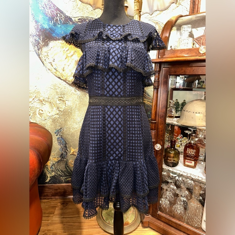 NWOT JayGodfrey Women Blue Cocktail  MINI Dress